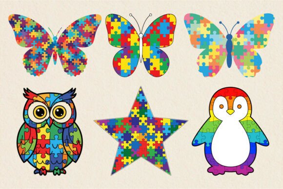 Autism Animals SVG Set: Graphics and Crafts for Creative Publishing
