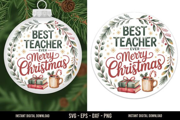 Best Teacher Ever – Merry Christmas Graphics