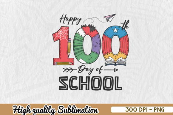 Celebrate 100 Days School Superhero PNG: Graphics & Crafts for Local Business