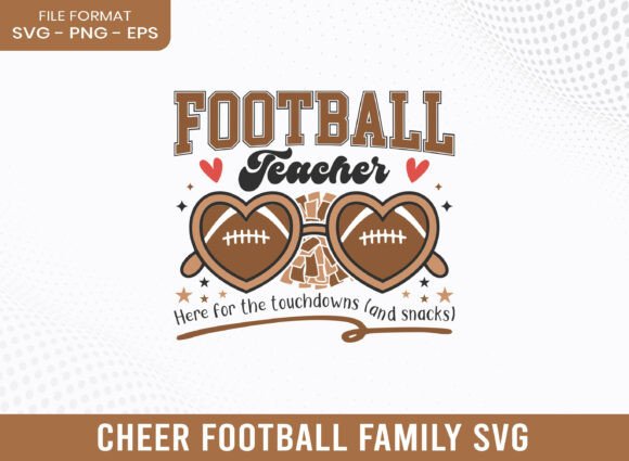 Football Teacher Cheer Football Family Graphics and Crafts