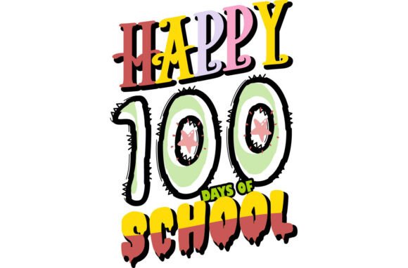 Happy 100 Days of School Shirt Png File: Graphics and Crafts for Branding