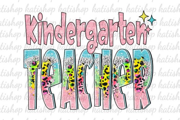 Kindergarten Teacher Leopard Sublimation Graphics