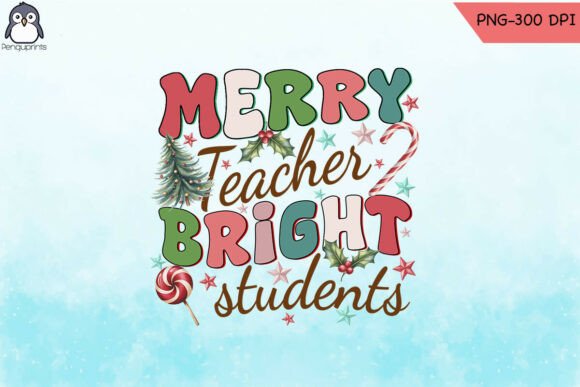 Merry Teacher Students Christmas PNG
