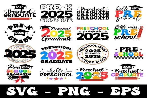 Pre-K Preschool Graduate 2025 SVG PNG