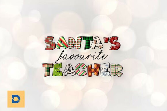 Santa’s Favourite Teacher Xmas PNG