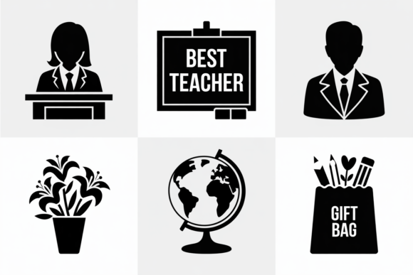 Teacher Icons and Graphics for Crafts
