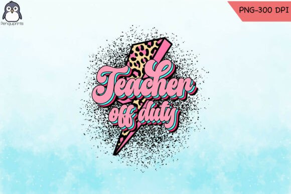 Teacher Off Duty Leopard PNG for Crafts and Graphics