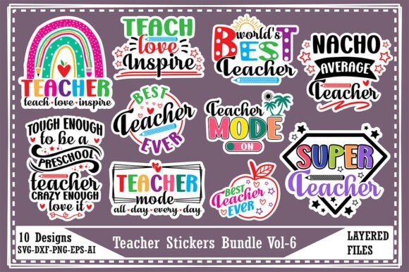 Teacher Stickers Bundle Vol-6