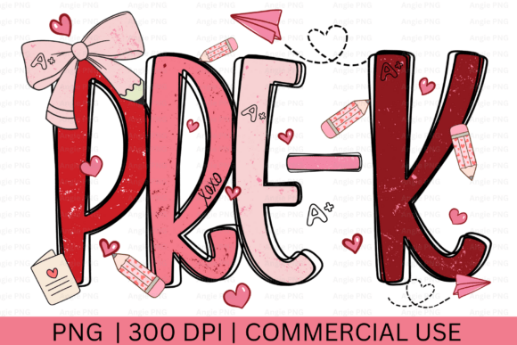 Valentine Teacher Pre-K PNG
